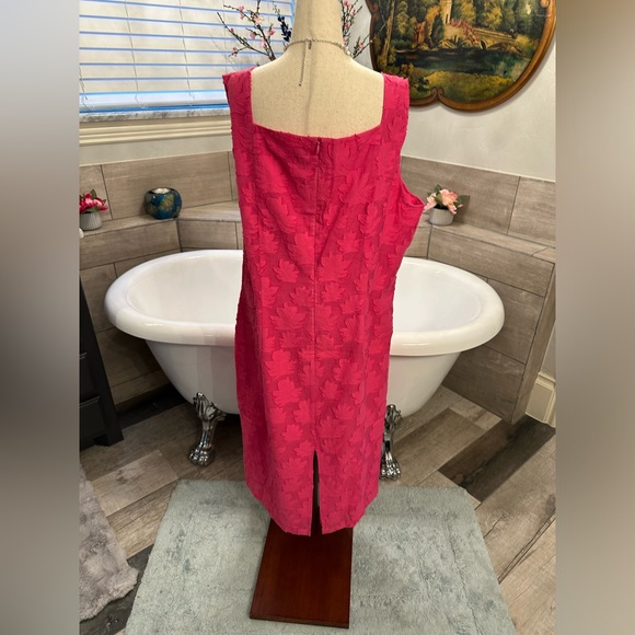 High End Designer Hugo Boss Jacquard Pink Gorgeous Spring Summer Stunning Dress - Picture 5 of 11